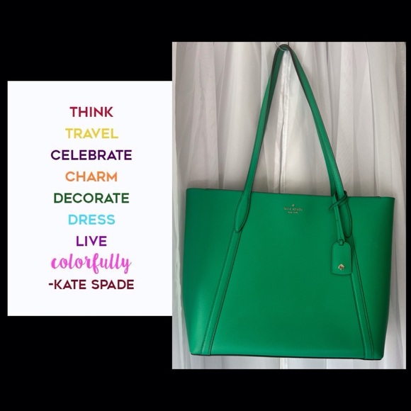 Kate Spade Large Cara Tote Green - Picture 1 of 3
